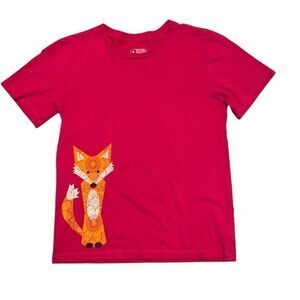 NWT KIDS SIZE m pink shirt with geometric fox on front Cotton t shirt eastern mo